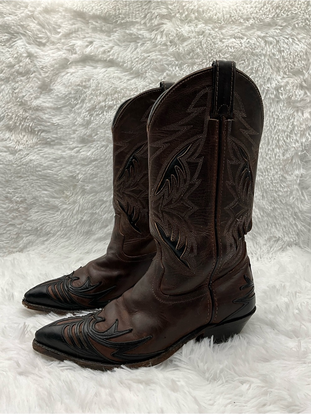 Code West Boots Size 6.5 Brown & Black Women's Western Heeled Boots